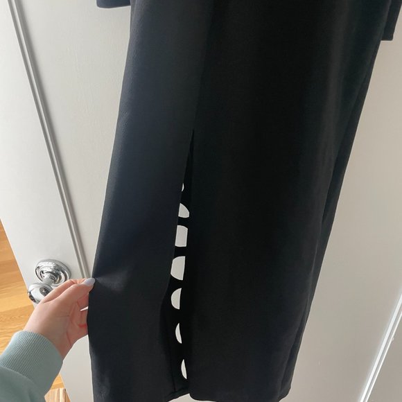 Cult Gaia Capri Maxi Dress Black Off-the-shoulder Cut-out Detachable Long Sleeve - Picture 14 of 14